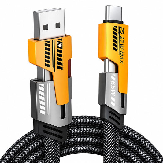 AmpedUp 4-in-1 27W Fast Charge Cable  Multi Charging Cord, 6.6FT