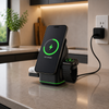 Phone Magnetic Fast Charger Station 3 in 1 Charger Holder For Phones, Airpods, and watches