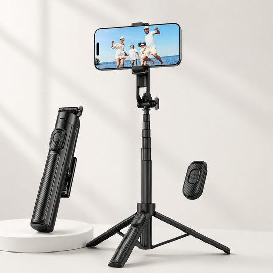 Tripod for Phone with Selfie stick with Bluetooth Remote Control