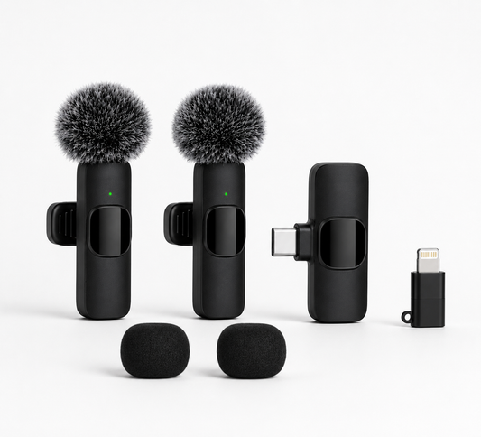Wireless Lavalier Microphone  USB Type-C Clip-On Mic with Noise Reduction